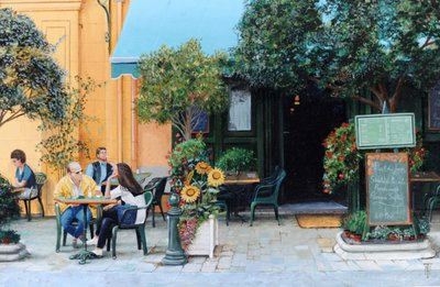 Cafe, Aix-En-Provence, 1999 by Trevor Neal